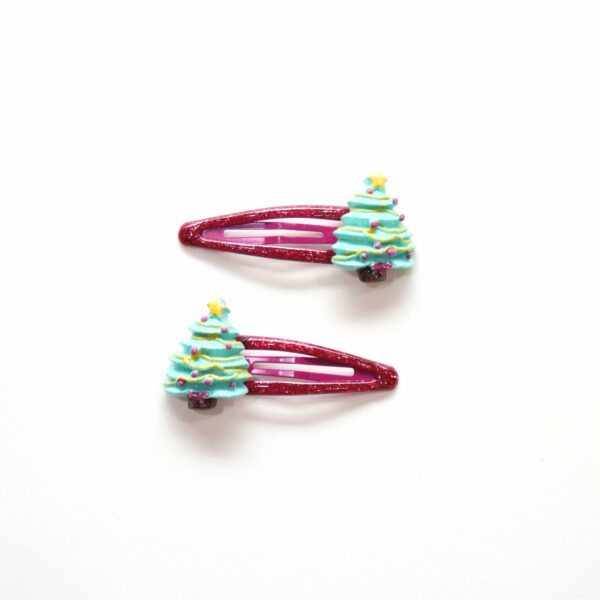 Christmas themed hair clips – Christmas trees