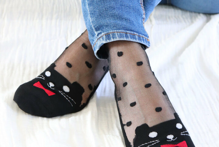 Chaussettes en voile résistant - Be a Cat - Black