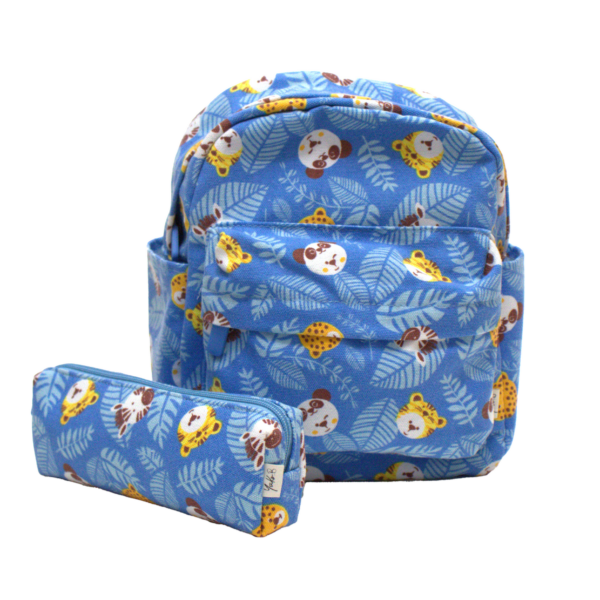 Jungle Carnival Set Backpack + Pencil Case – Blue