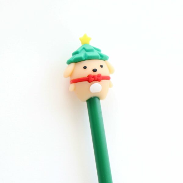 Christmas themed fancy pen – Little green dog