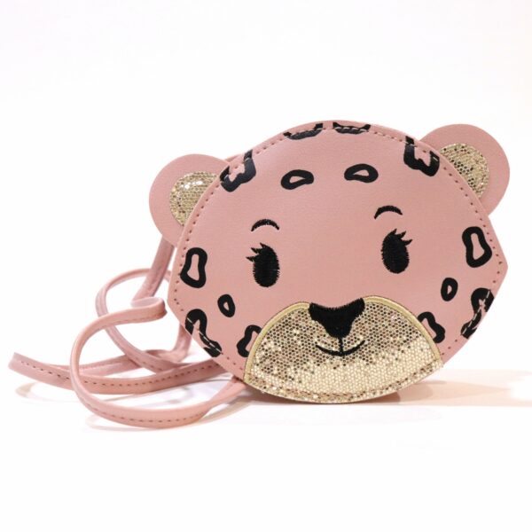 Children’s shoulder bag – Léo the pink Leopard