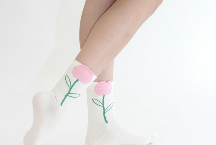 Chaussettes en Coton doux Rose