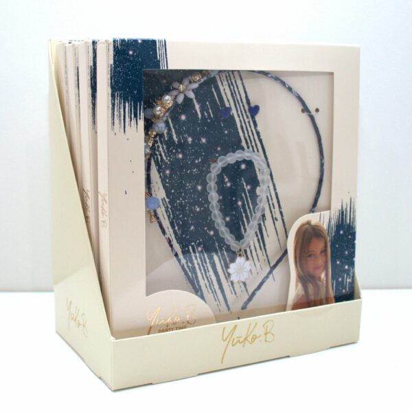 Premium box of 3 fashion accessories for children – Victoria – Blue