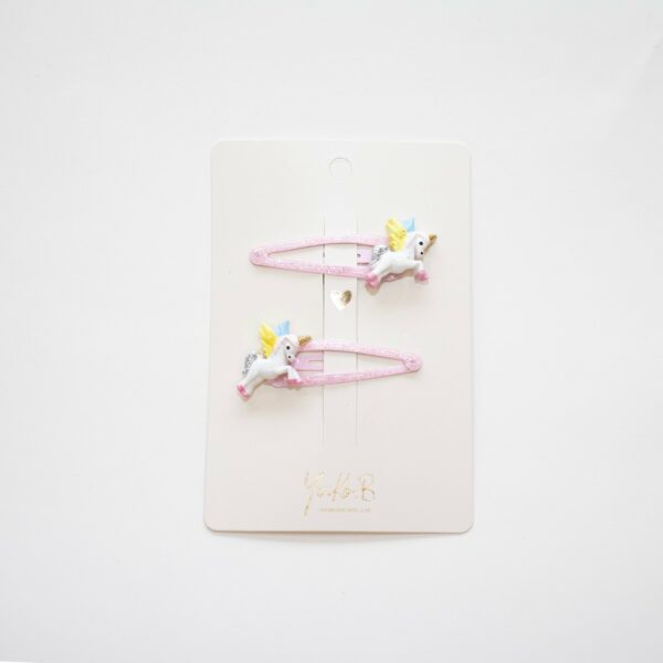 Hair clips – Pink horses – Horses