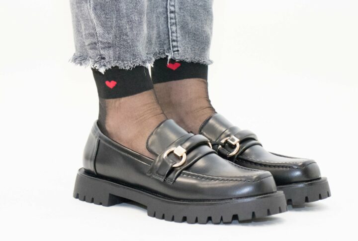 Chaussettes - Be my Valentine Noir