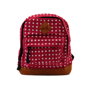 sac à dos enfant maternelle rouge étoiles blanches